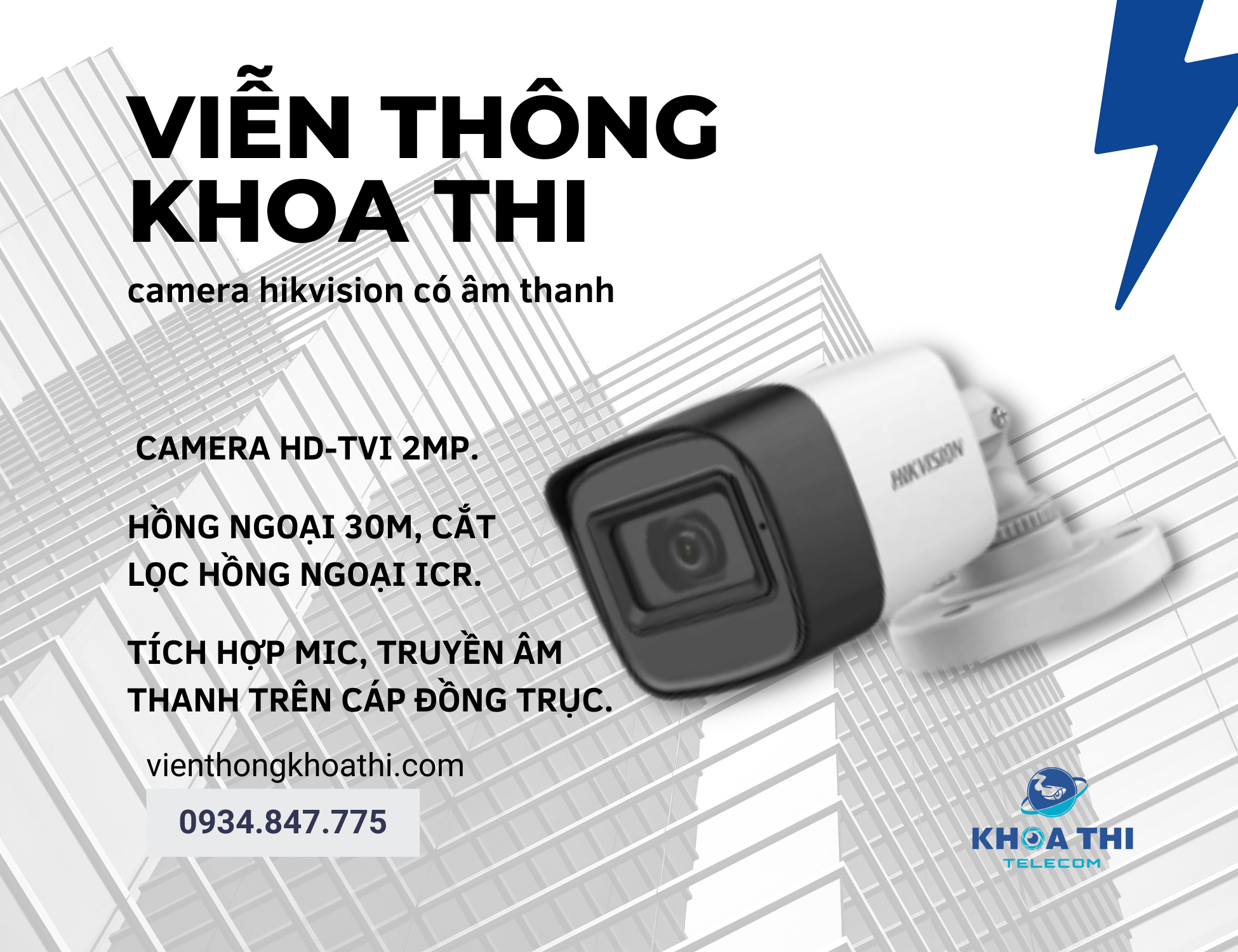 camera hikvision có âm thanh