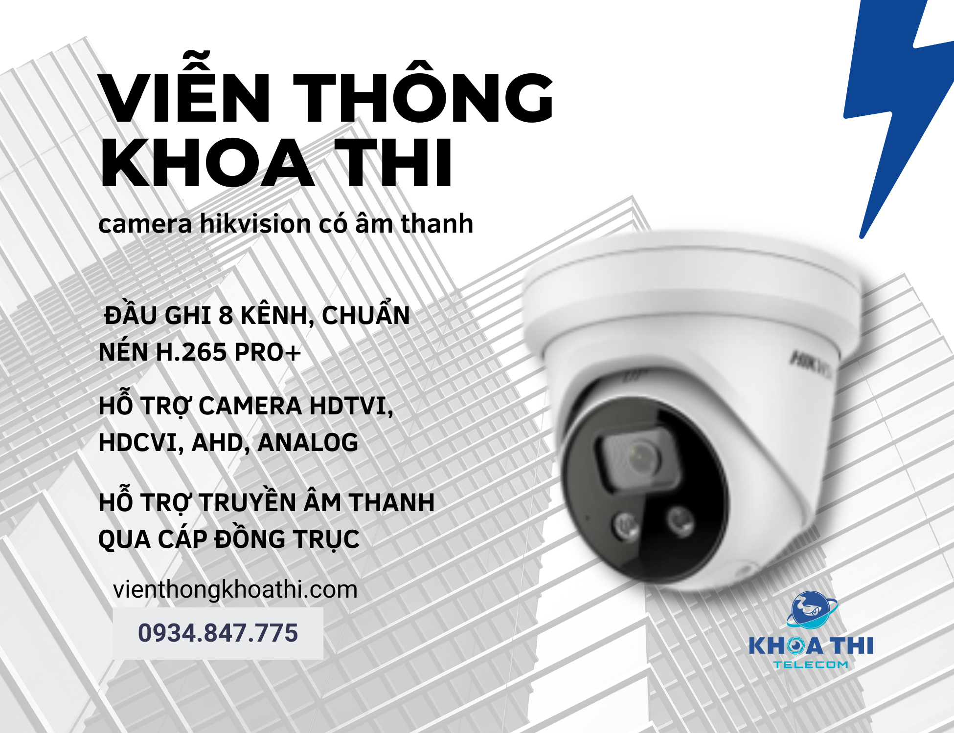 camera hikvision có âm thanh